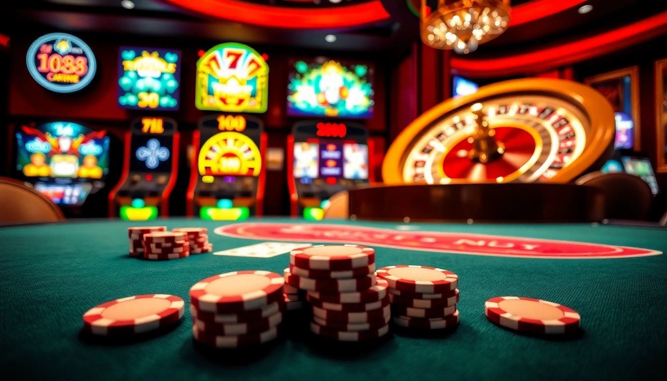 Experience thrilling gameplay at U888's luxurious online casino featuring vibrant tables and exciting slots.