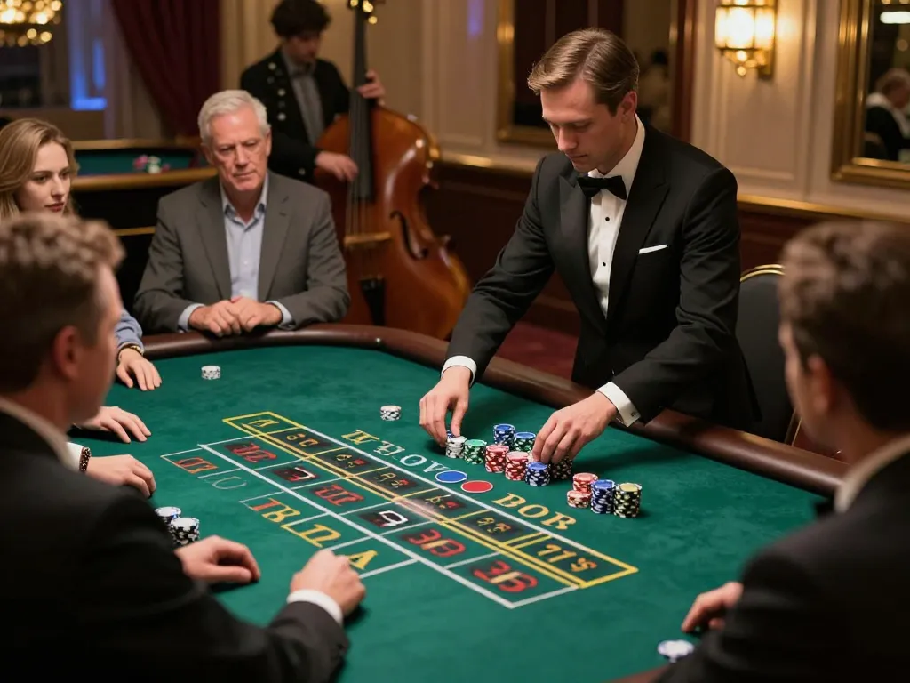 RIKVIP players engaging in an exciting live dealer game, showcasing strategic betting and thrilling roulette action.