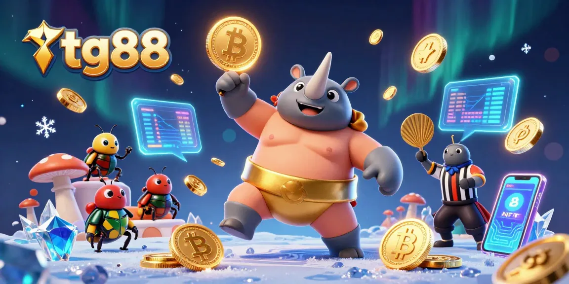 Experience thrilling gameplay at tg88 with the sumo champion beetle amidst flying coins
